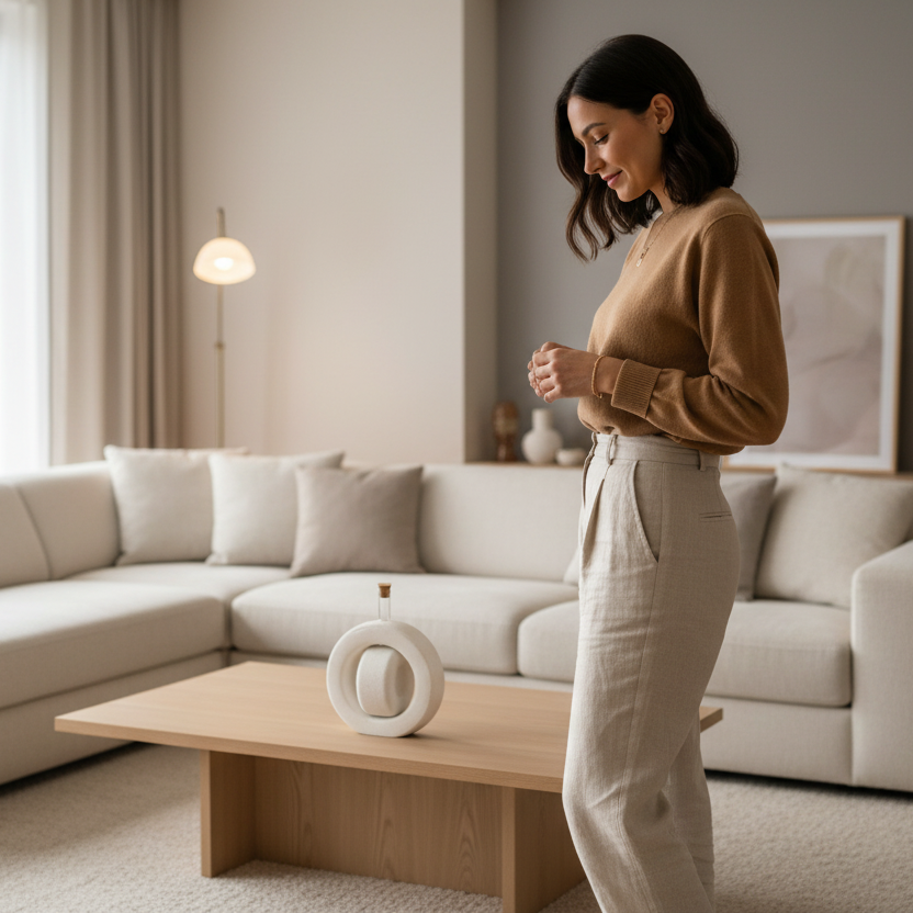 Vaso diffusore Zen Anello Marmo Bianco - Fabris Solutions 