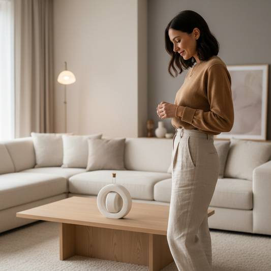 Vaso diffusore Zen Anello Marmo Bianco - Fabris Solutions 
