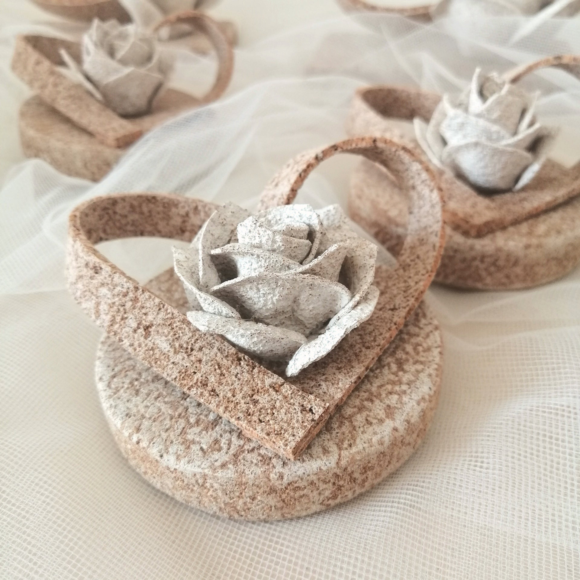 Linea Petali di Sughero - Bomboniera Segnaposto - Rosa Pasticcino (conf. da 4 pezzi) - Fabris Solutions 